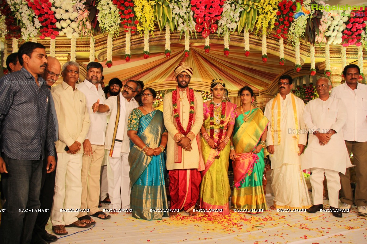 Grand Wedding of Sankineni Varun Rao with Anusha Rao at Excellency Gardens, Kompally