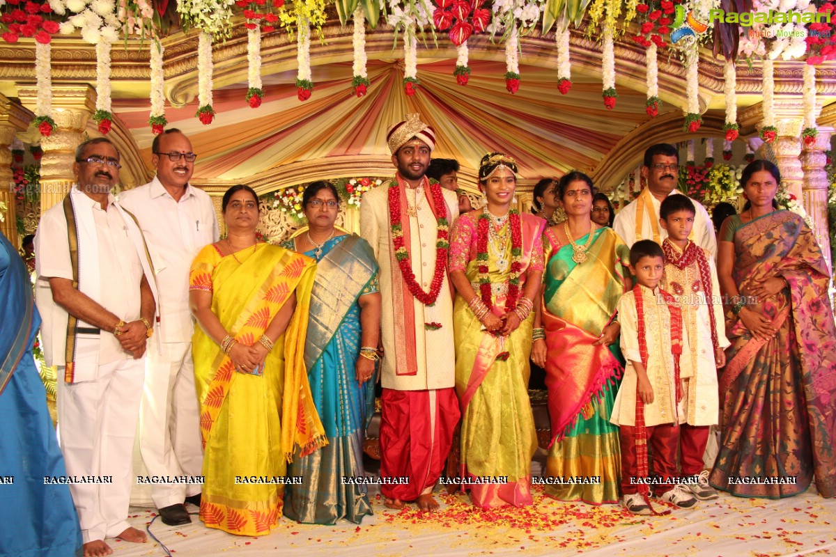 Grand Wedding of Sankineni Varun Rao with Anusha Rao at Excellency Gardens, Kompally