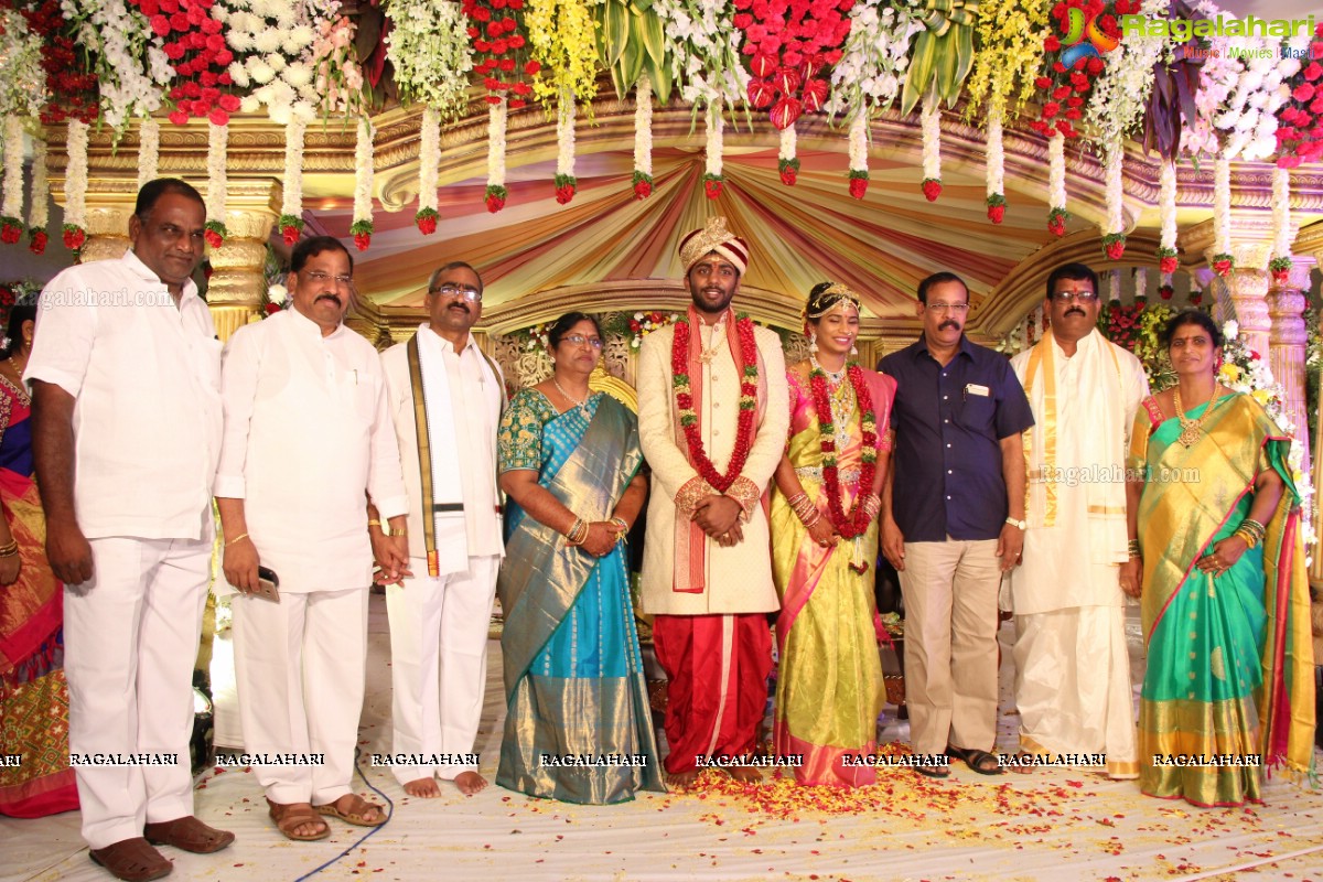 Grand Wedding of Sankineni Varun Rao with Anusha Rao at Excellency Gardens, Kompally