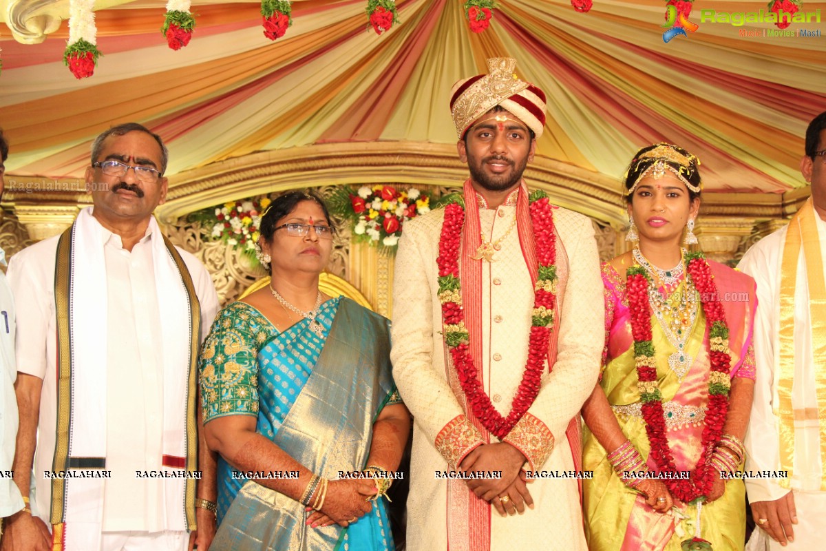 Grand Wedding of Sankineni Varun Rao with Anusha Rao at Excellency Gardens, Kompally