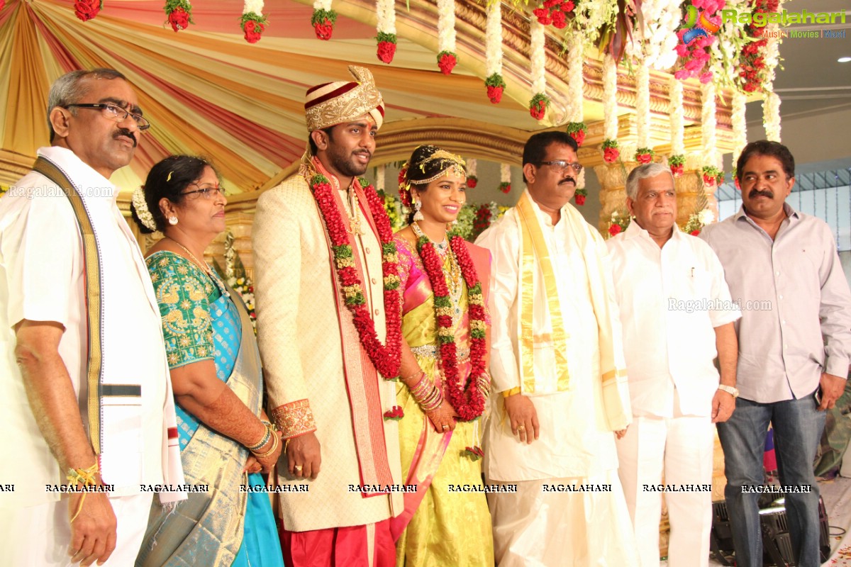 Grand Wedding of Sankineni Varun Rao with Anusha Rao at Excellency Gardens, Kompally