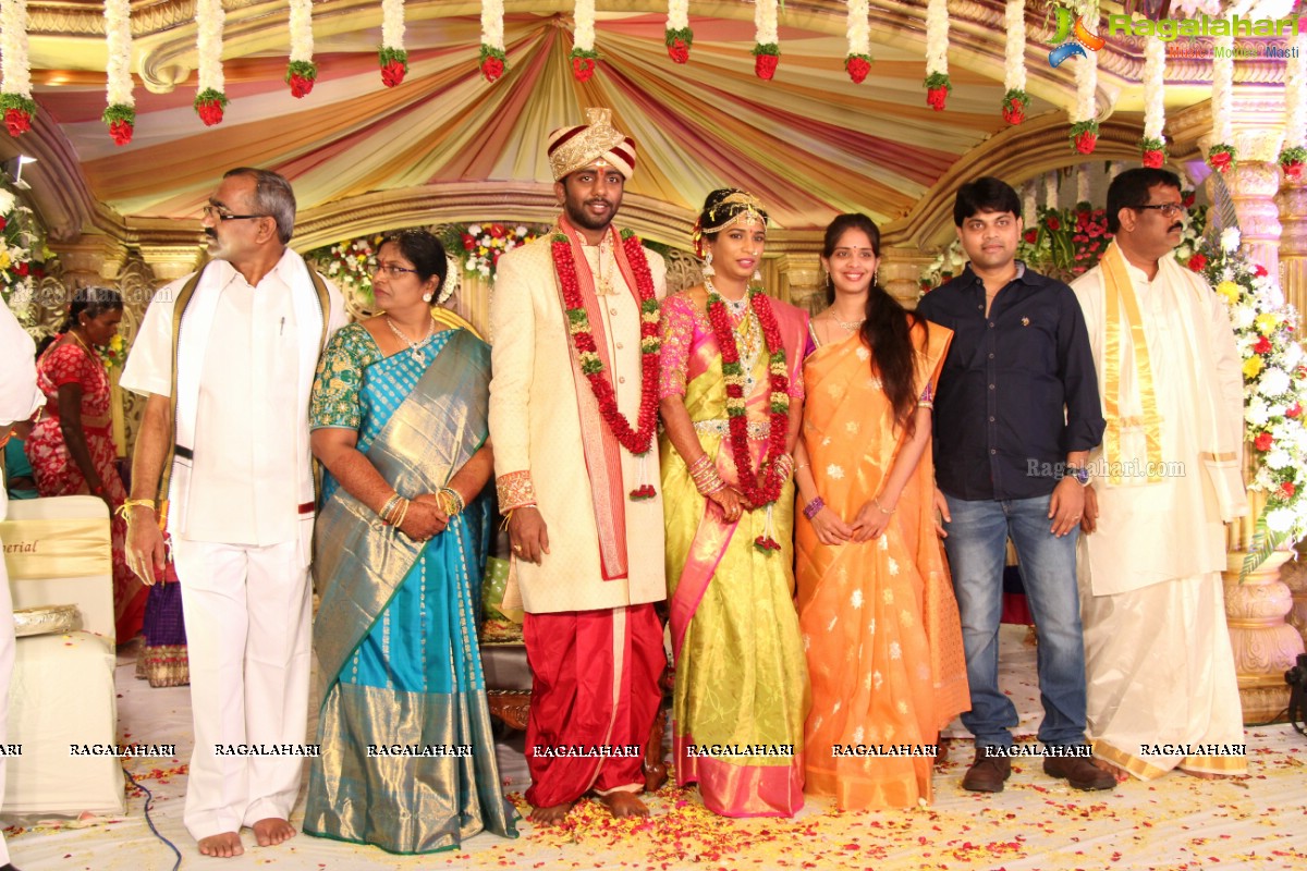 Grand Wedding of Sankineni Varun Rao with Anusha Rao at Excellency Gardens, Kompally