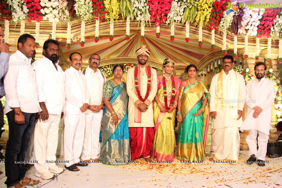 Grand Wedding of Sankineni Varun Rao with Anusha Rao at Excellency Gardens, Kompally