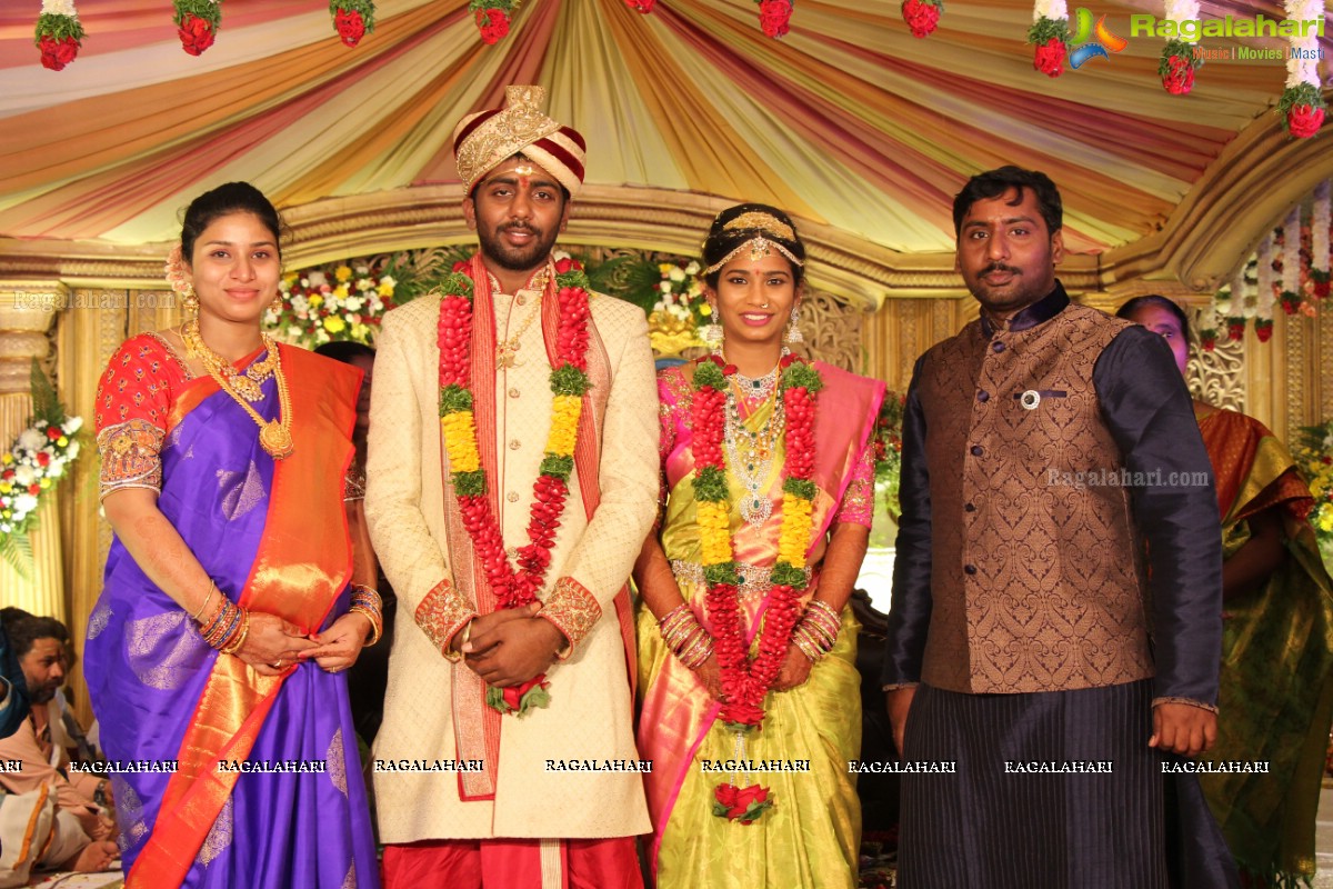 Grand Wedding of Sankineni Varun Rao with Anusha Rao at Excellency Gardens, Kompally