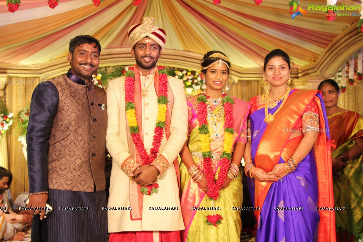 Grand Wedding of Sankineni Varun Rao with Anusha Rao at Excellency Gardens, Kompally