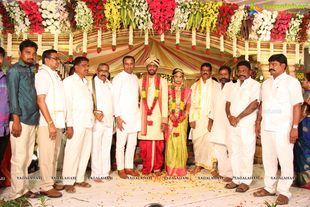 Grand Wedding of Sankineni Varun Rao with Anusha Rao at Excellency Gardens, Kompally