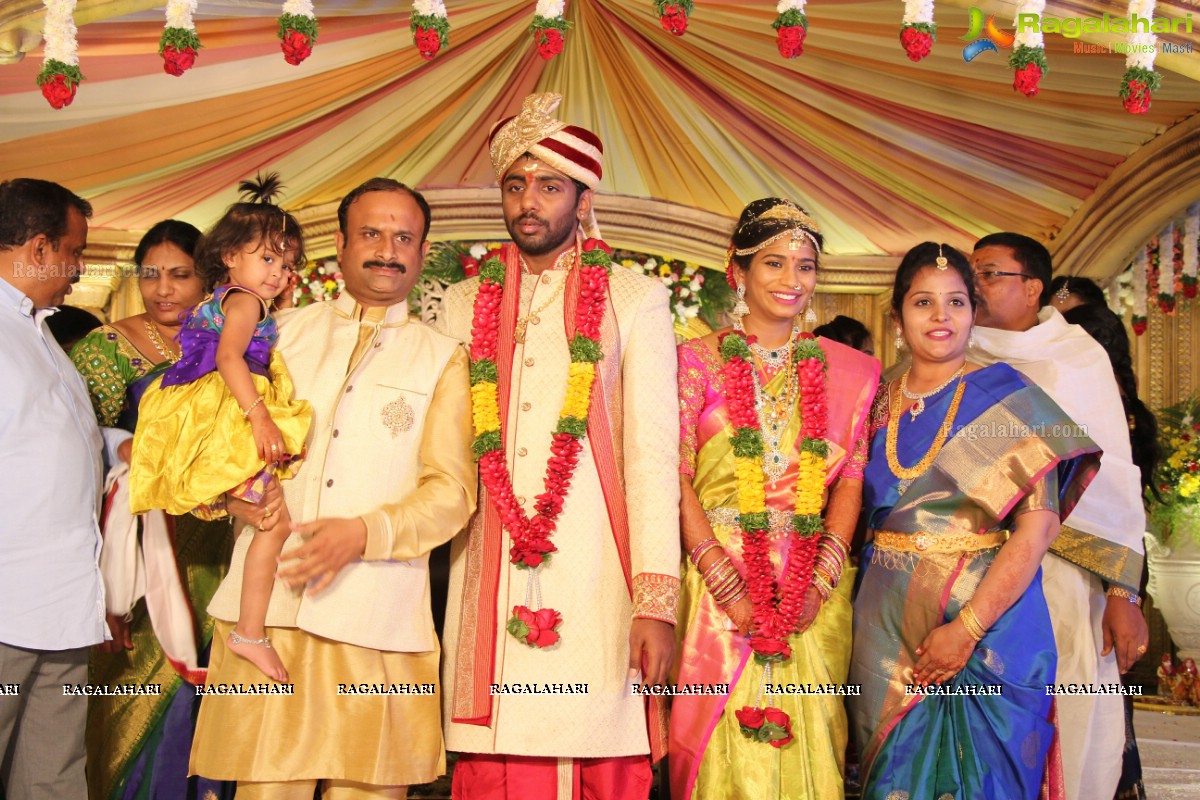 Grand Wedding of Sankineni Varun Rao with Anusha Rao at Excellency Gardens, Kompally