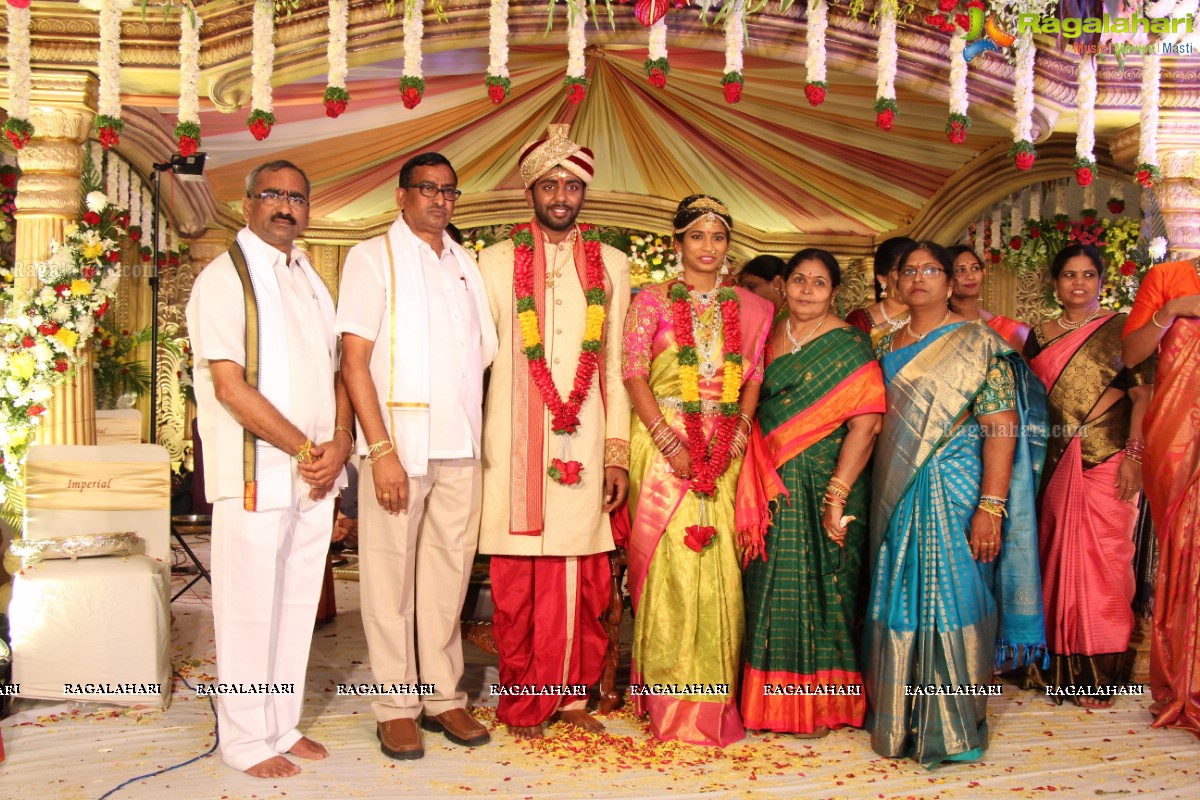 Grand Wedding of Sankineni Varun Rao with Anusha Rao at Excellency Gardens, Kompally