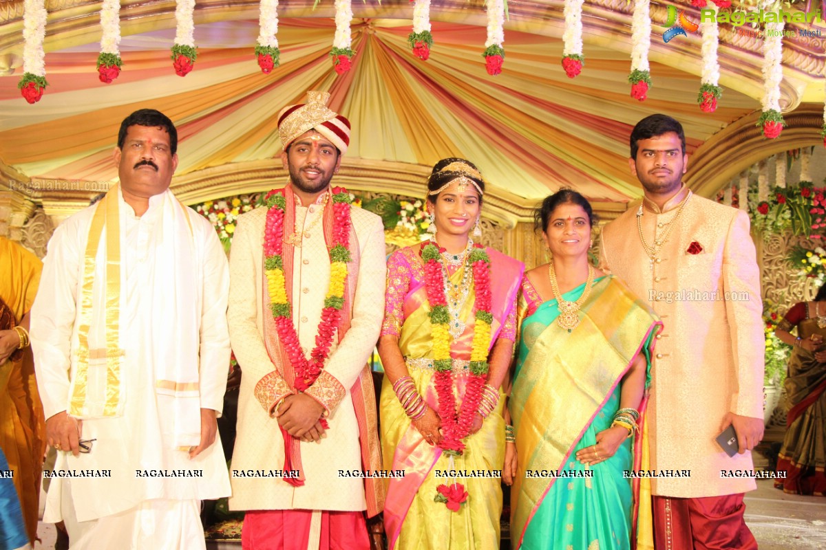 Grand Wedding of Sankineni Varun Rao with Anusha Rao at Excellency Gardens, Kompally