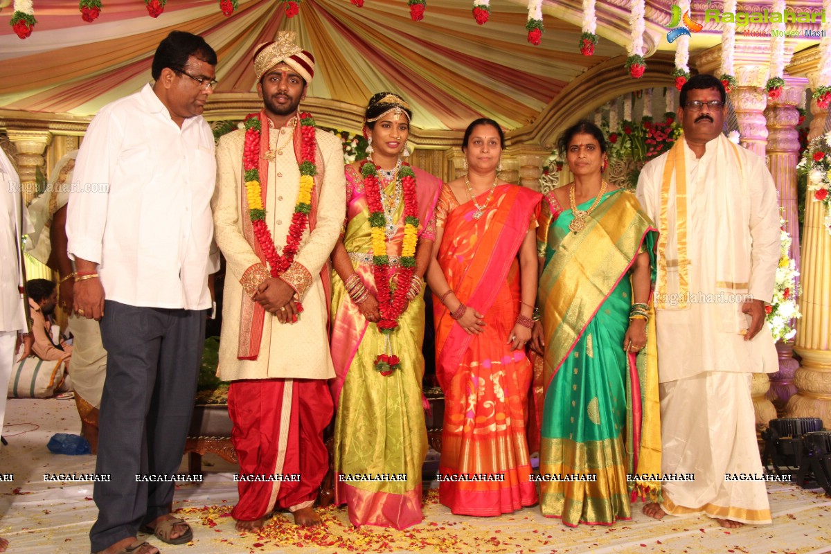 Grand Wedding of Sankineni Varun Rao with Anusha Rao at Excellency Gardens, Kompally