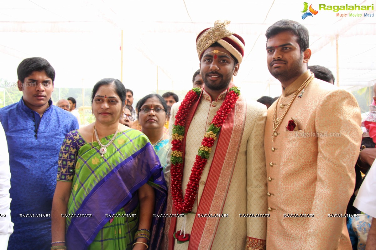 Grand Wedding of Sankineni Varun Rao with Anusha Rao at Excellency Gardens, Kompally