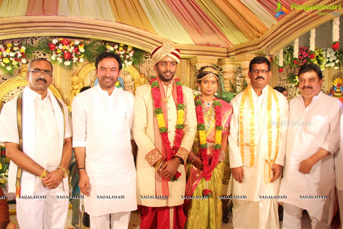 Grand Wedding of Sankineni Varun Rao with Anusha Rao at Excellency Gardens, Kompally