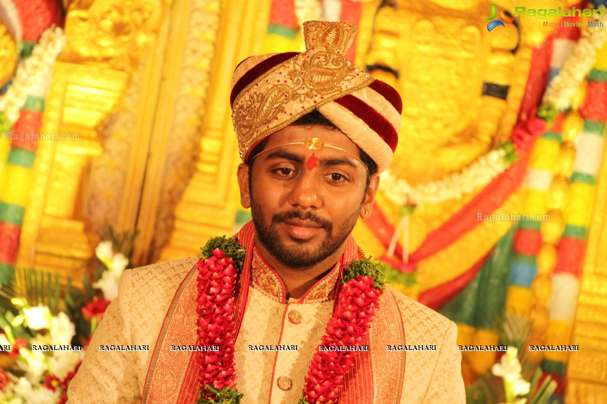 Grand Wedding of Sankineni Varun Rao with Anusha Rao at Excellency Gardens, Kompally