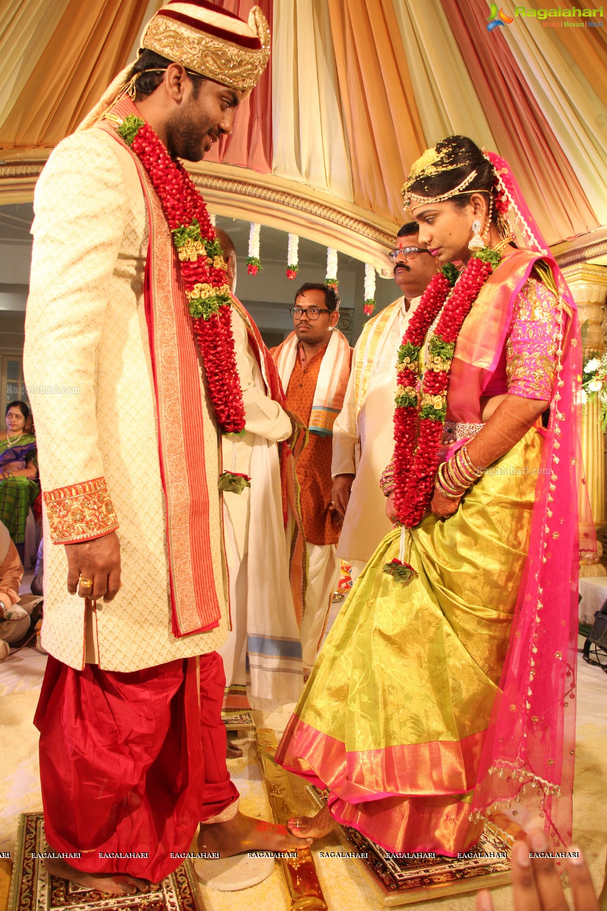 Grand Wedding of Sankineni Varun Rao with Anusha Rao at Excellency Gardens, Kompally