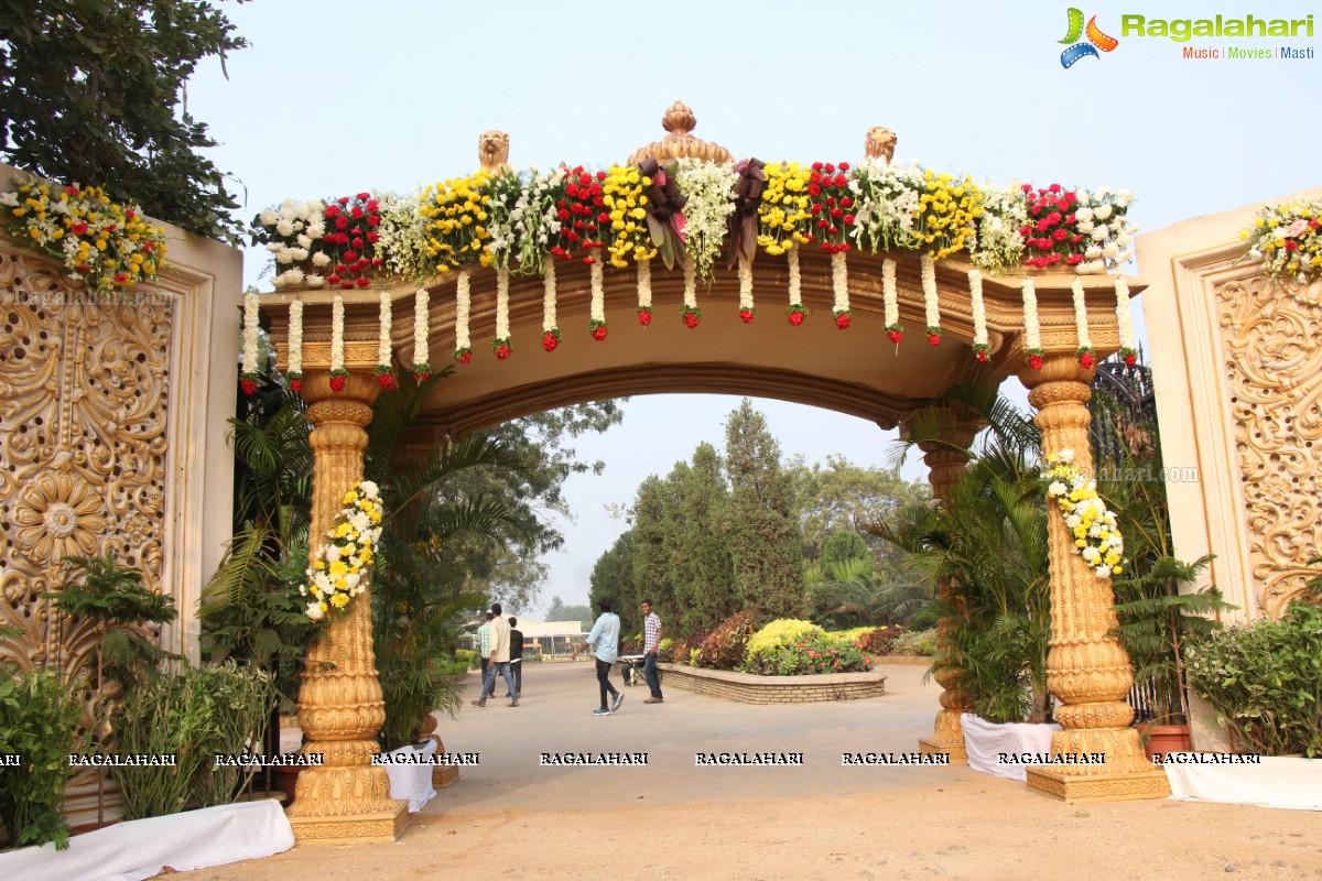 Grand Wedding of Sankineni Varun Rao with Anusha Rao at Excellency Gardens, Kompally