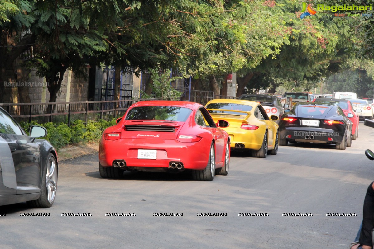 CannonBall Club Supercar Show Rally Hyderabad 2016 at Olive Bistro