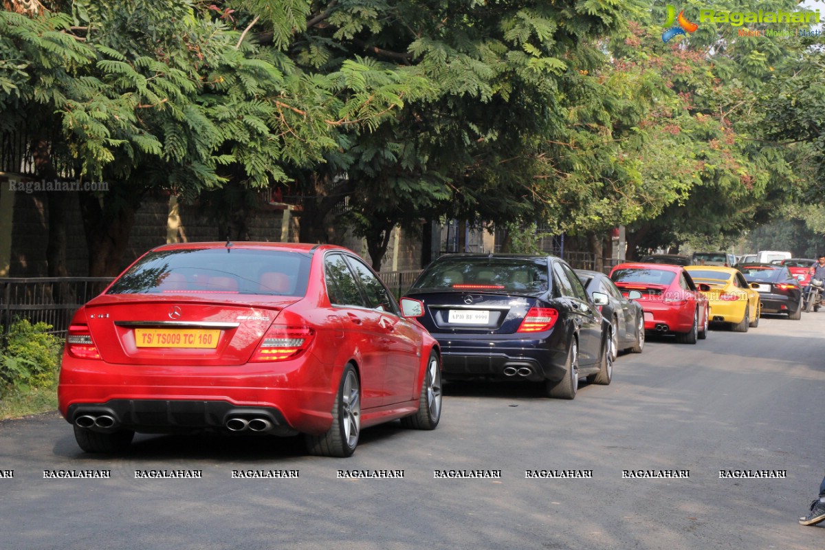 CannonBall Club Supercar Show Rally Hyderabad 2016 at Olive Bistro