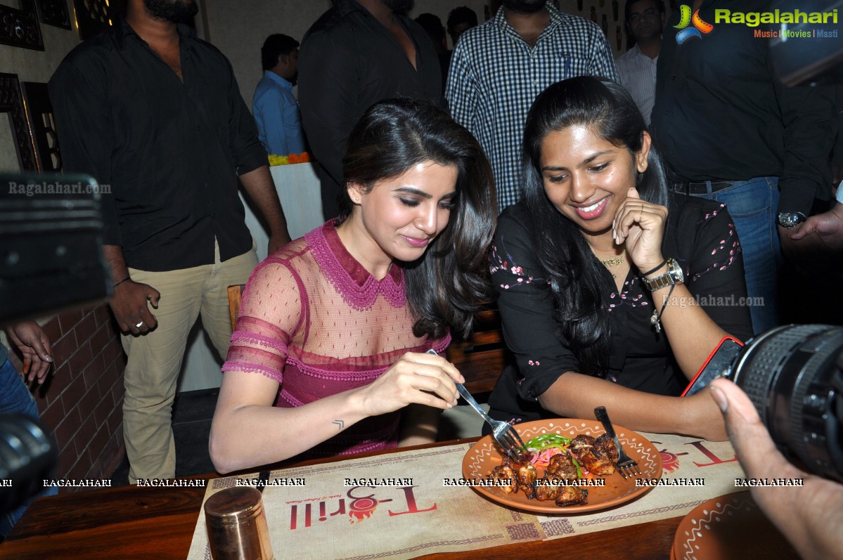 Samantha launches T-Grill at Kavuri Hills, Hyderabad