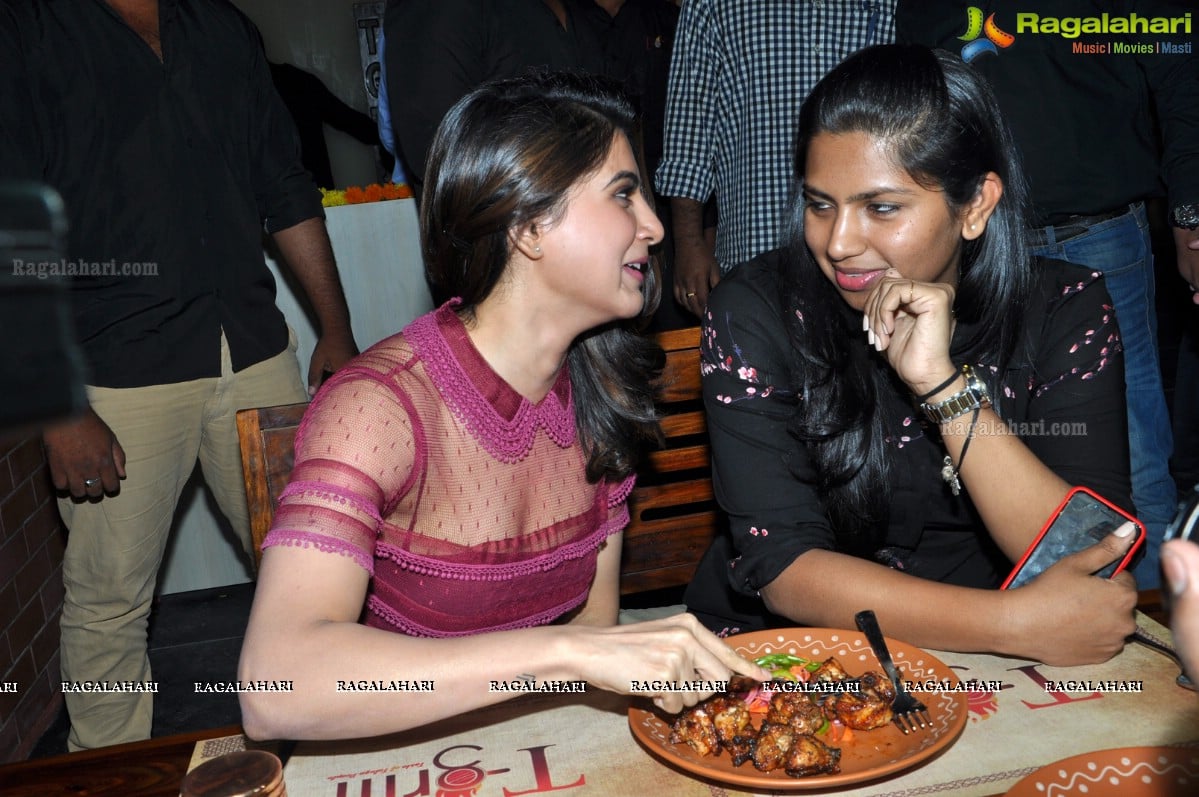 Samantha launches T-Grill at Kavuri Hills, Hyderabad