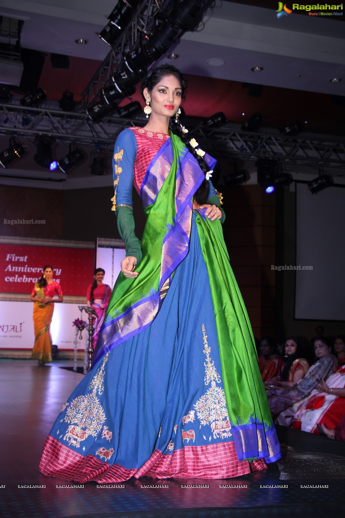 The Global 100 Sarees Pact Group First Anniversary Celebrations at Hyderabad Marriott Hotel and Convention Centre