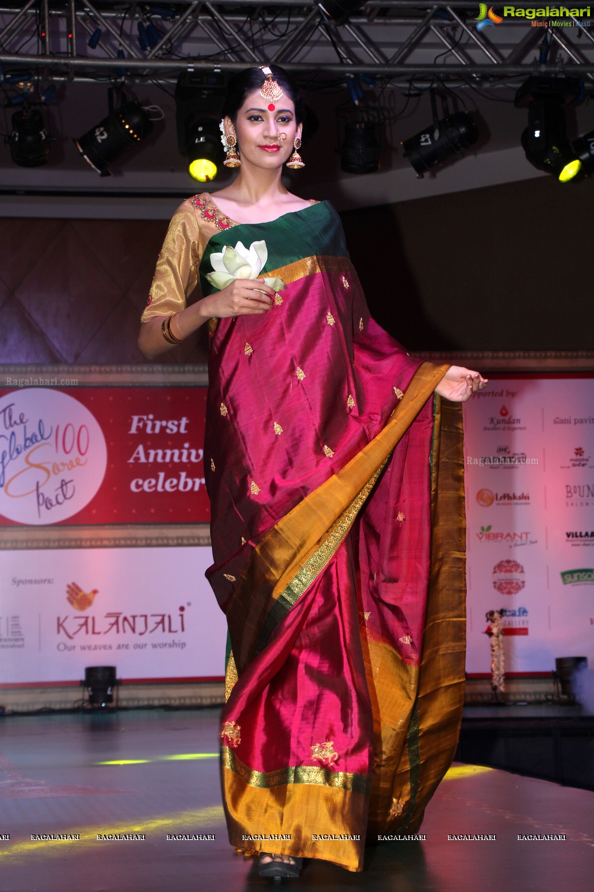 The Global 100 Sarees Pact Group First Anniversary Celebrations at Hyderabad Marriott Hotel and Convention Centre