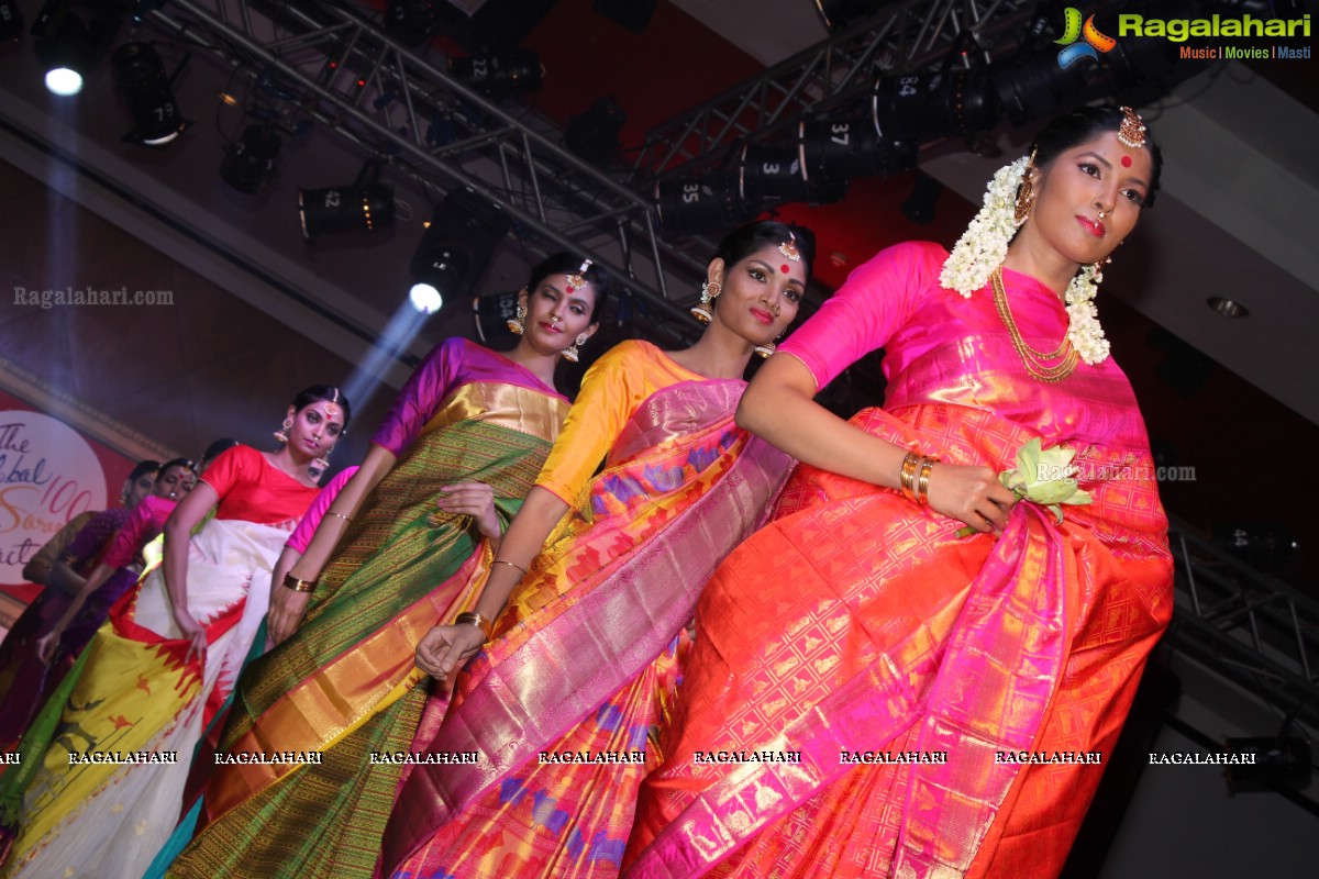 The Global 100 Sarees Pact Group First Anniversary Celebrations at Hyderabad Marriott Hotel and Convention Centre