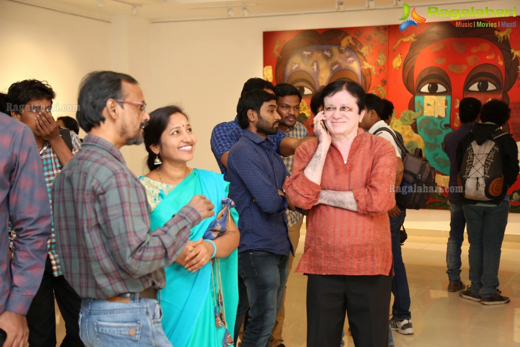 Nouveau 8X12 Art Exhibition Launch by KTR at Chitramayee State Gallery of Art