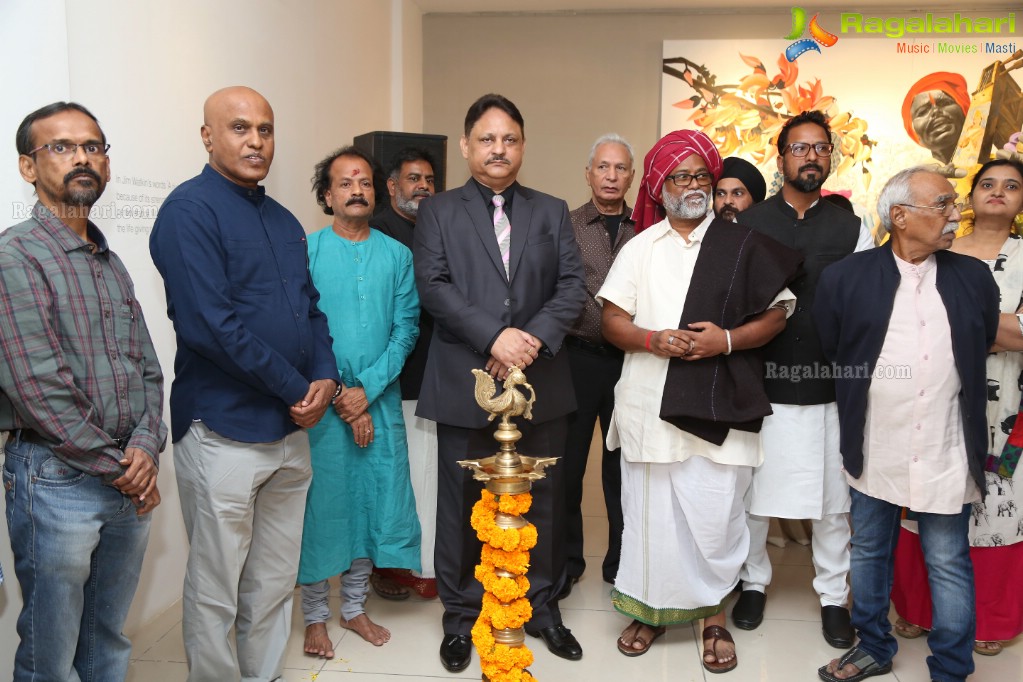 Nouveau 8X12 Art Exhibition Launch by KTR at Chitramayee State Gallery of Art