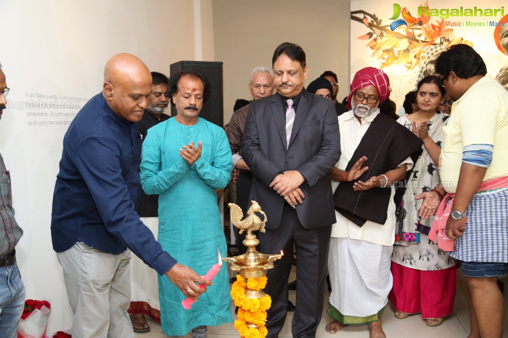 Nouveau 8X12 Art Exhibition Launch by KTR at Chitramayee State Gallery of Art