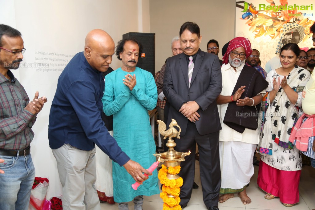 Nouveau 8X12 Art Exhibition Launch by KTR at Chitramayee State Gallery of Art