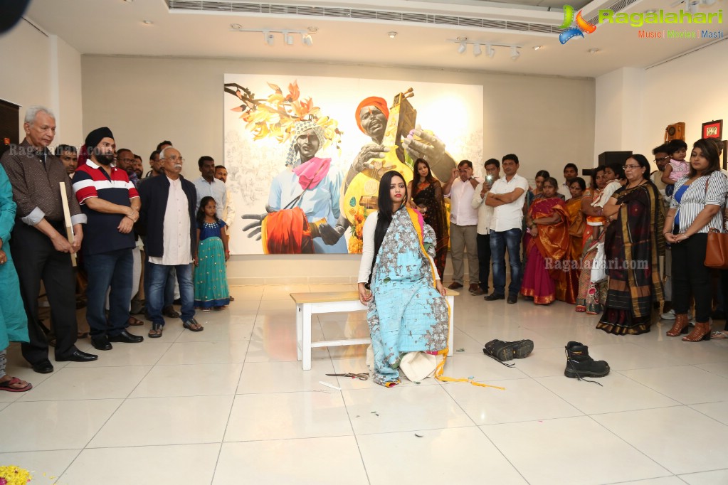 Nouveau 8X12 Art Exhibition Launch by KTR at Chitramayee State Gallery of Art