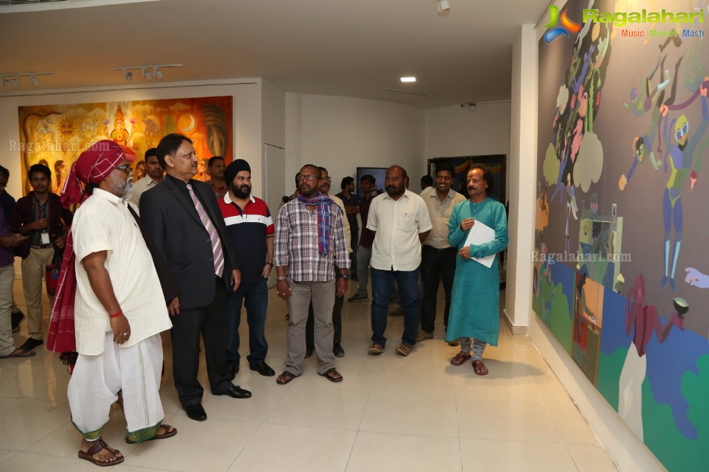 Nouveau 8X12 Art Exhibition Launch by KTR at Chitramayee State Gallery of Art