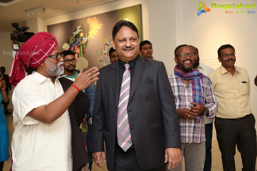 Nouveau 8X12 Art Exhibition Launch by KTR at Chitramayee State Gallery of Art