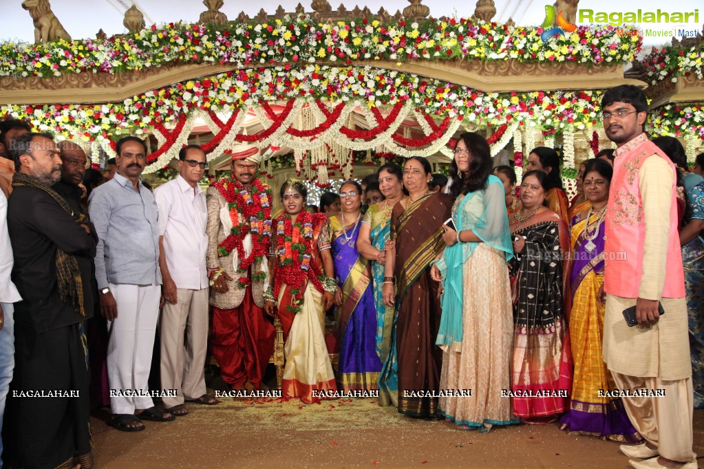 Grand Wedding of Anitha with Ravishwar Goud at Jewel Garden, Sikh Village, Secunderabad