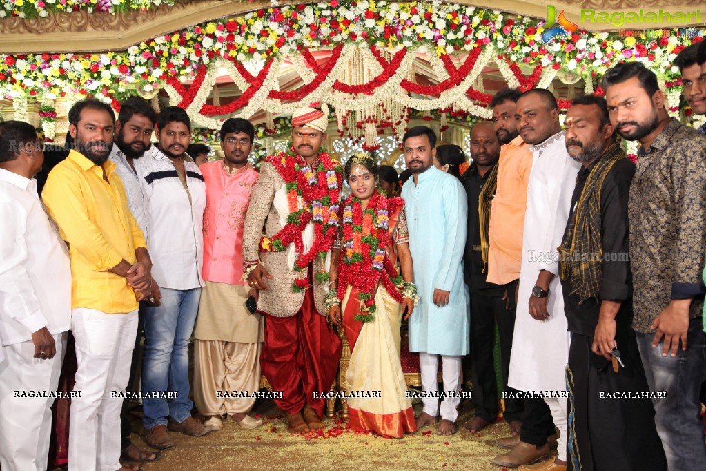 Grand Wedding of Anitha with Ravishwar Goud at Jewel Garden, Sikh Village, Secunderabad