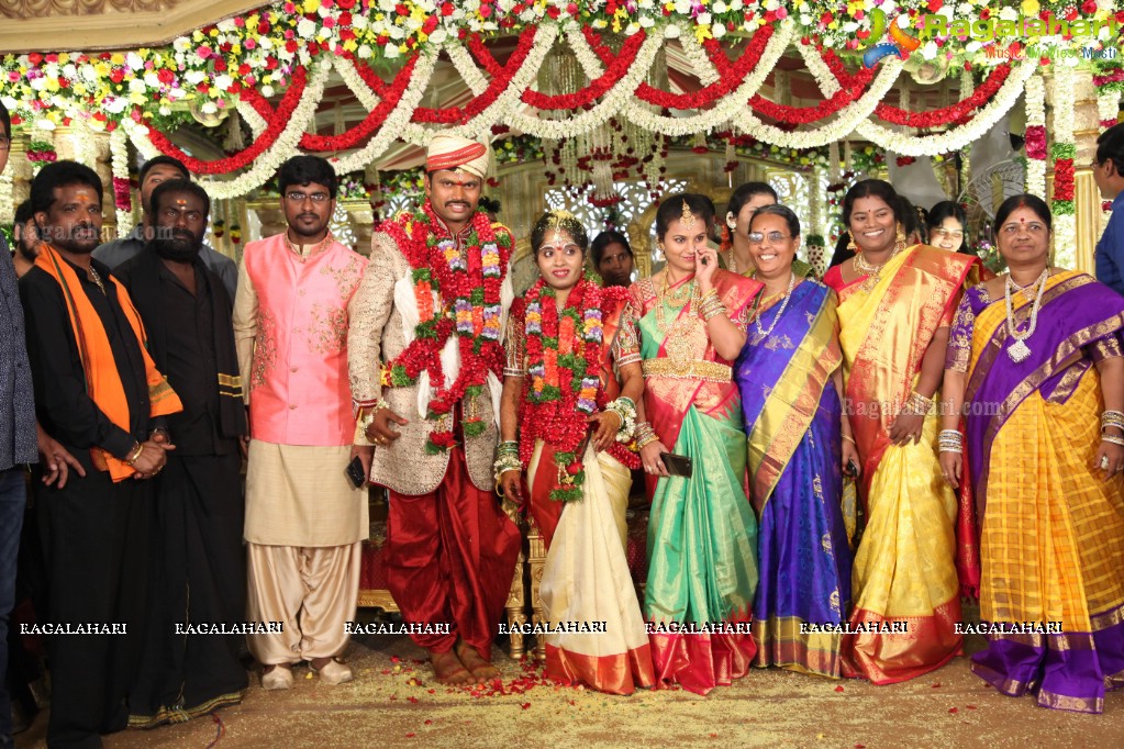 Grand Wedding of Anitha with Ravishwar Goud at Jewel Garden, Sikh Village, Secunderabad