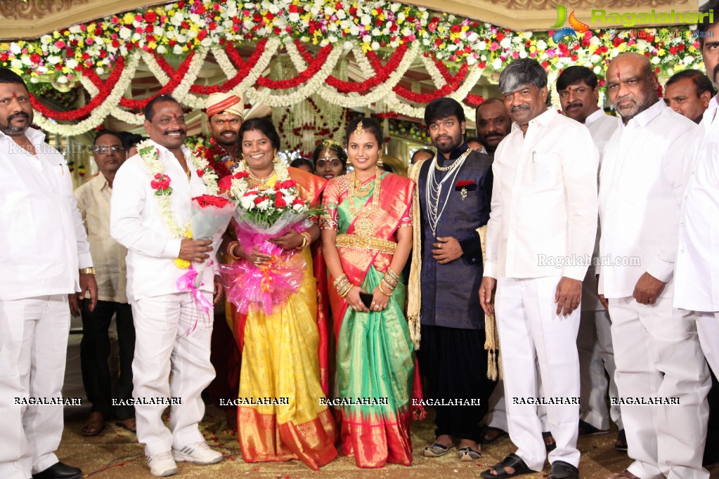 Grand Wedding of Anitha with Ravishwar Goud at Jewel Garden, Sikh Village, Secunderabad