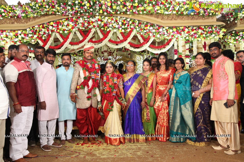 Grand Wedding of Anitha with Ravishwar Goud at Jewel Garden, Sikh Village, Secunderabad