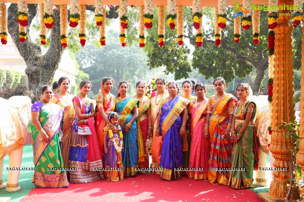 Grand Wedding of Anitha with Ravishwar Goud at Jewel Garden, Sikh Village, Secunderabad