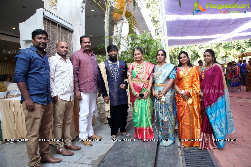 Grand Wedding of Anitha with Ravishwar Goud at Jewel Garden, Sikh Village, Secunderabad