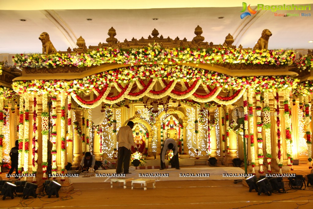 Grand Wedding of Anitha with Ravishwar Goud at Jewel Garden, Sikh Village, Secunderabad