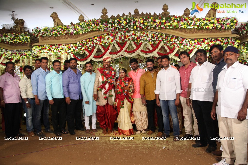 Grand Wedding of Anitha with Ravishwar Goud at Jewel Garden, Sikh Village, Secunderabad