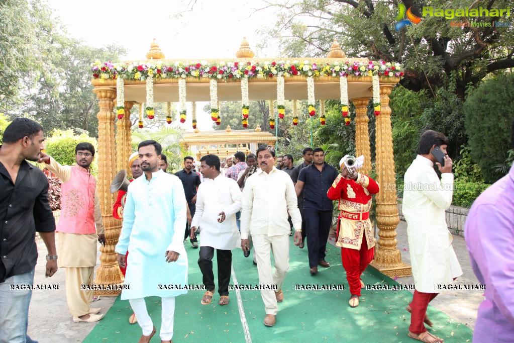 Grand Wedding of Anitha with Ravishwar Goud at Jewel Garden, Sikh Village, Secunderabad