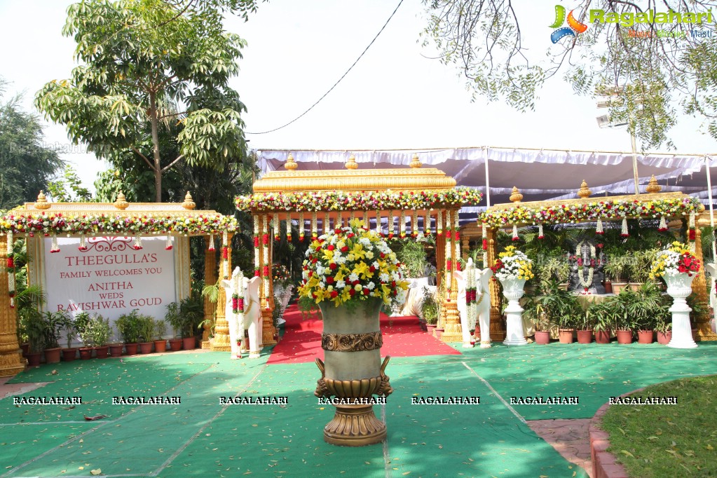 Grand Wedding of Anitha with Ravishwar Goud at Jewel Garden, Sikh Village, Secunderabad