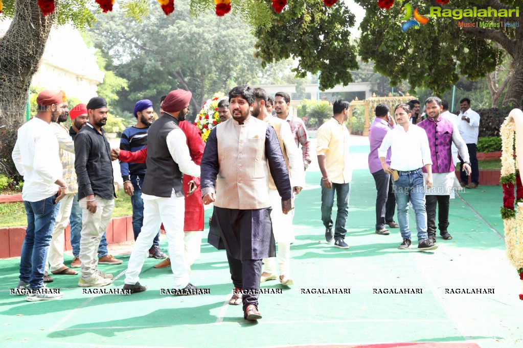 Grand Wedding of Anitha with Ravishwar Goud at Jewel Garden, Sikh Village, Secunderabad