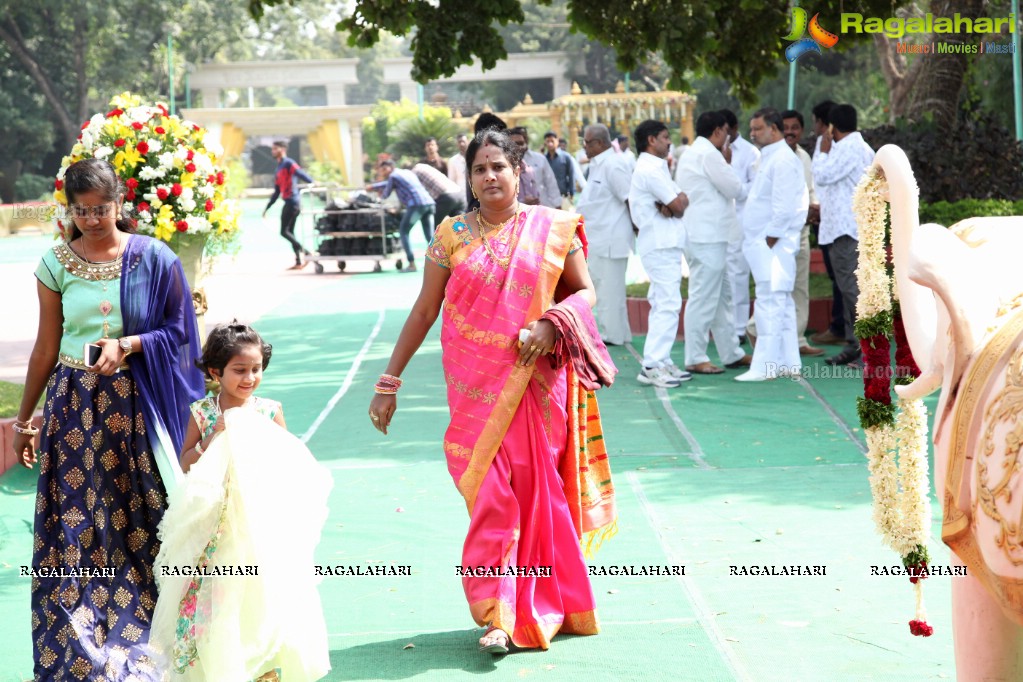 Grand Wedding of Anitha with Ravishwar Goud at Jewel Garden, Sikh Village, Secunderabad