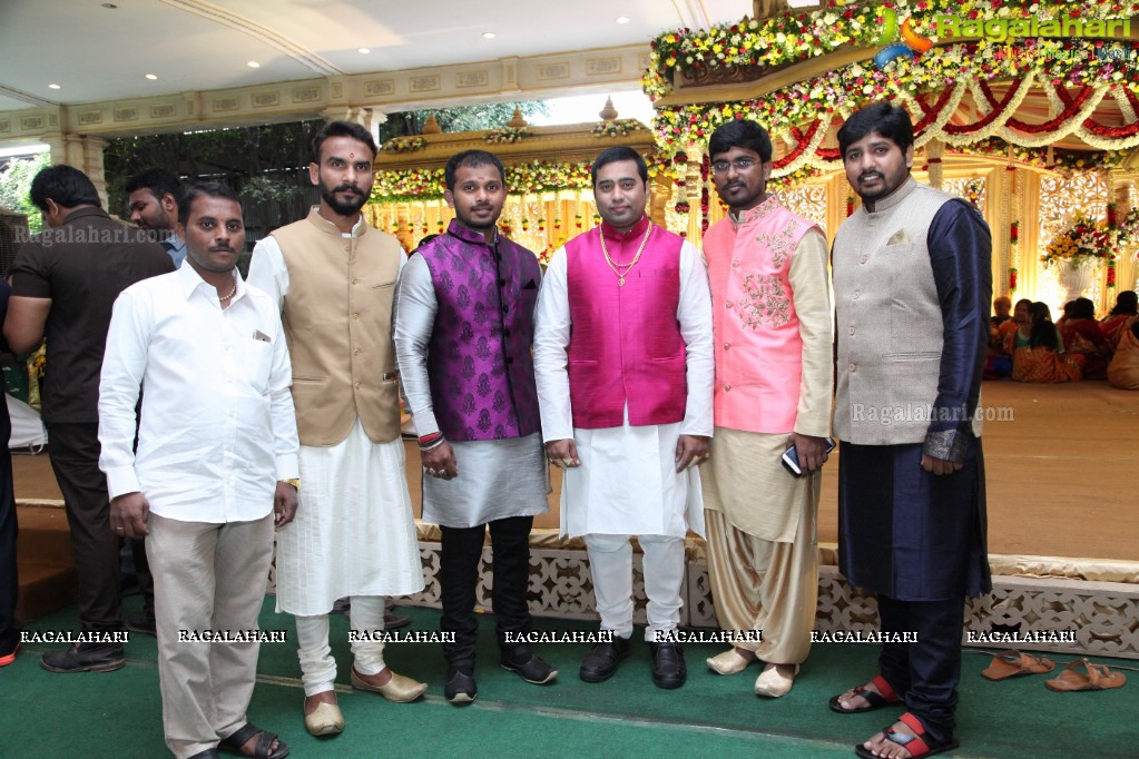 Grand Wedding of Anitha with Ravishwar Goud at Jewel Garden, Sikh Village, Secunderabad