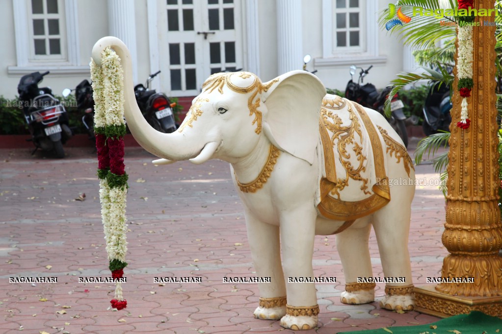 Grand Wedding of Anitha with Ravishwar Goud at Jewel Garden, Sikh Village, Secunderabad