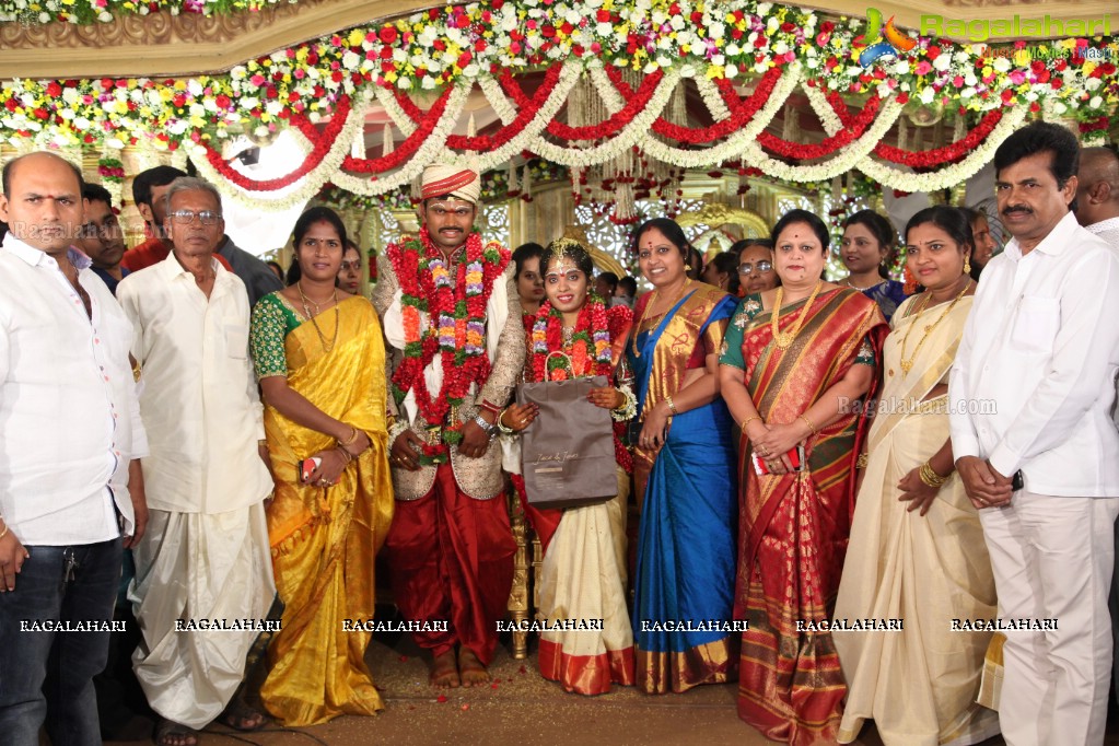 Grand Wedding of Anitha with Ravishwar Goud at Jewel Garden, Sikh Village, Secunderabad