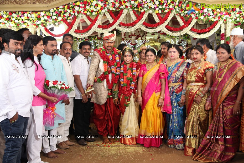 Grand Wedding of Anitha with Ravishwar Goud at Jewel Garden, Sikh Village, Secunderabad